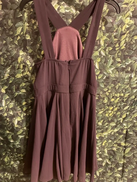 Lulu's Plum Cross-Strap Mini Dress - Picture 4 of 4